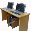 TKLK-03臺面貼紙雙人 多功能翻轉電腦桌 學生機房電腦桌